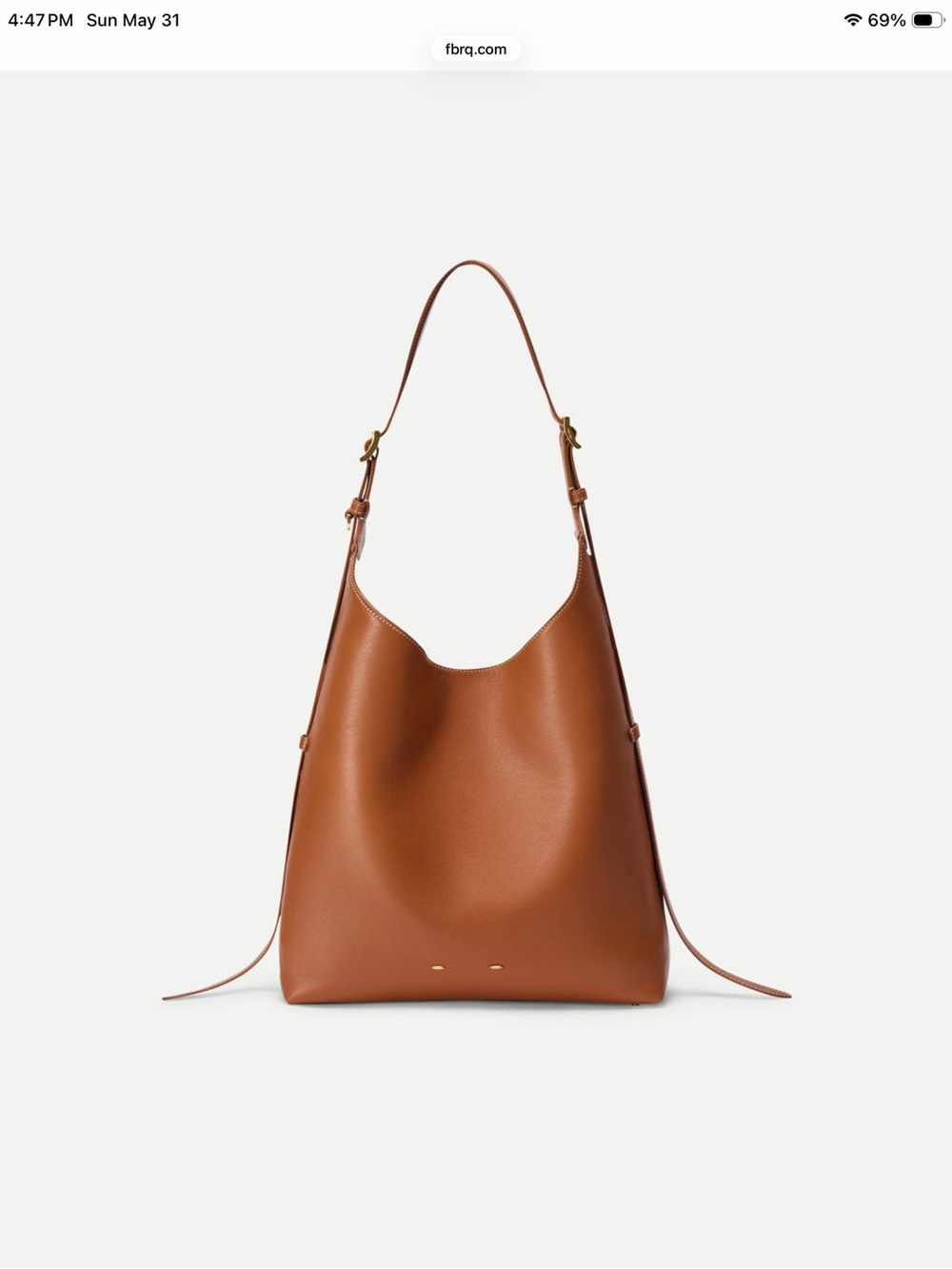 Duomo Hobo Bag Medium in Nappa Leather by Fabrique